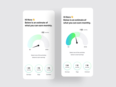 Earning Estimate UI app design mobile ui ux