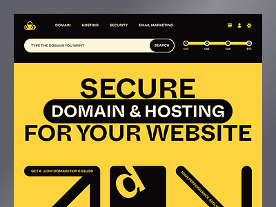 Web Hosting Service Company Landing Page Hero-Header clean colorful company design domain home page hosting hosting company it service landing page modern plan sakib server service ui uiux uiux design web web hosting