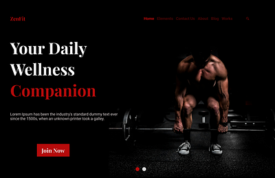 Hero section for a Health & Wellness branding design figma fitness graphic design illustration landingpage typography ui uiux ux