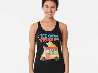 Ice Cream Truck King T-shirt Summer Ice Cream Truck Shirt.