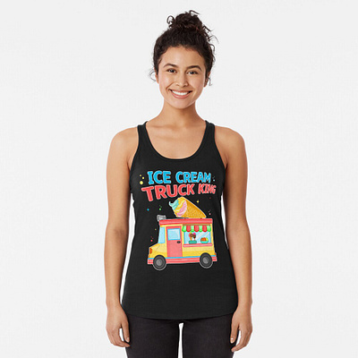 Ice Cream Truck King T-shirt Summer Ice Cream Truck Shirt.