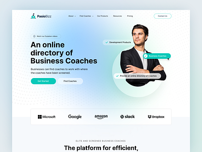 Business Coaches Online Directory UI business business coach clean coach figma figma design gradient landing landing page modern online directory professional ui ui design uidesign uiux web app website website landing