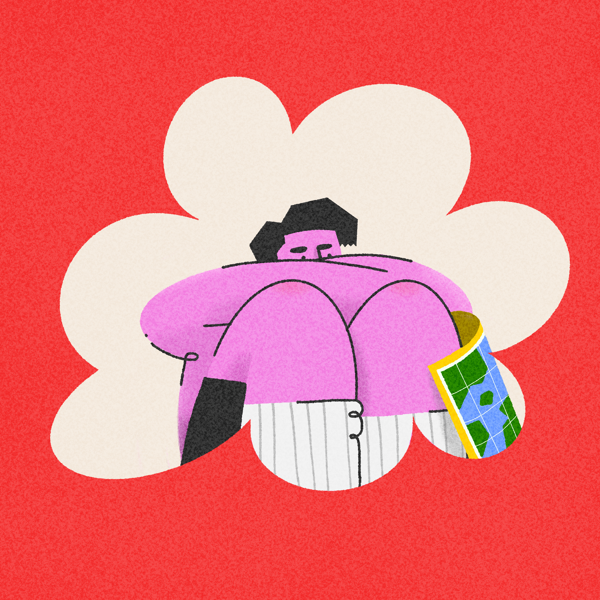 Lost in Thought art character expressive illustration people procreate