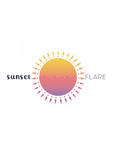 Sunset Flare Logo Mockup graphic design illustrator logo vector