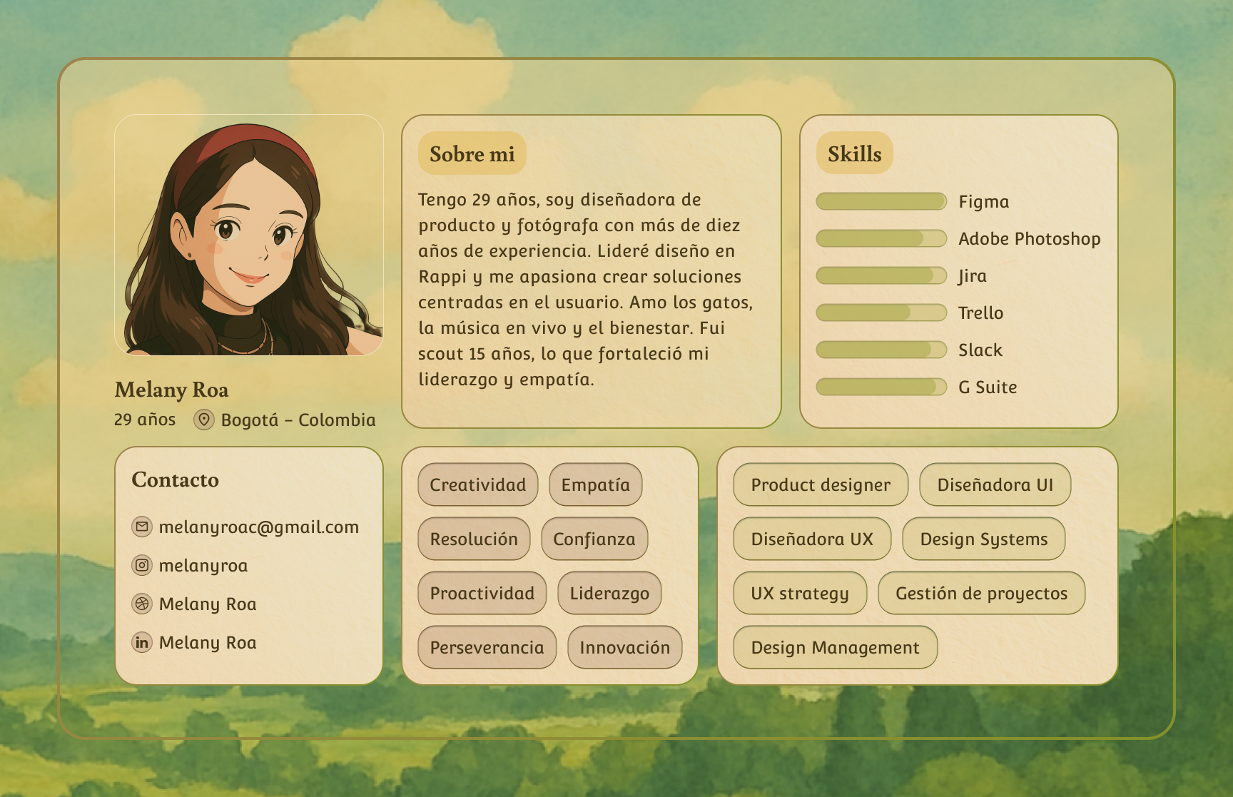 Studio Ghibli mode aboutme animation application clean contact curriculum design dribbble ghibli illus illustration skills ui ux