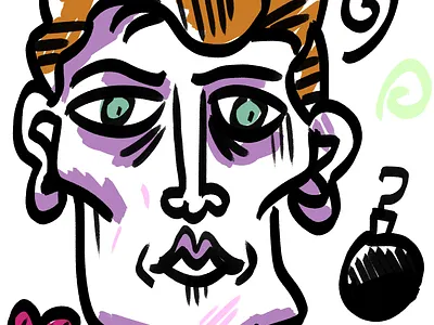 Face cartoon illustration