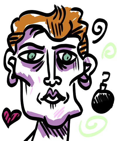 Face cartoon illustration