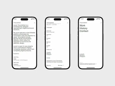 Levon Tutundzhian — Portfolio 2025© branding design graphic design illustration logo minimalism ui ux vector visual