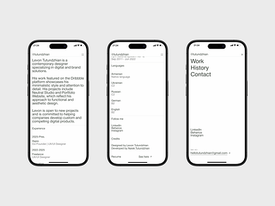 Levon Tutundzhian — Portfolio 2025© branding design graphic design illustration logo minimalism ui ux vector visual