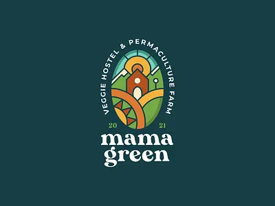 Mama green brandidentity branding designer grafic hostel ilustration logodesign organic permaculture perú veggie