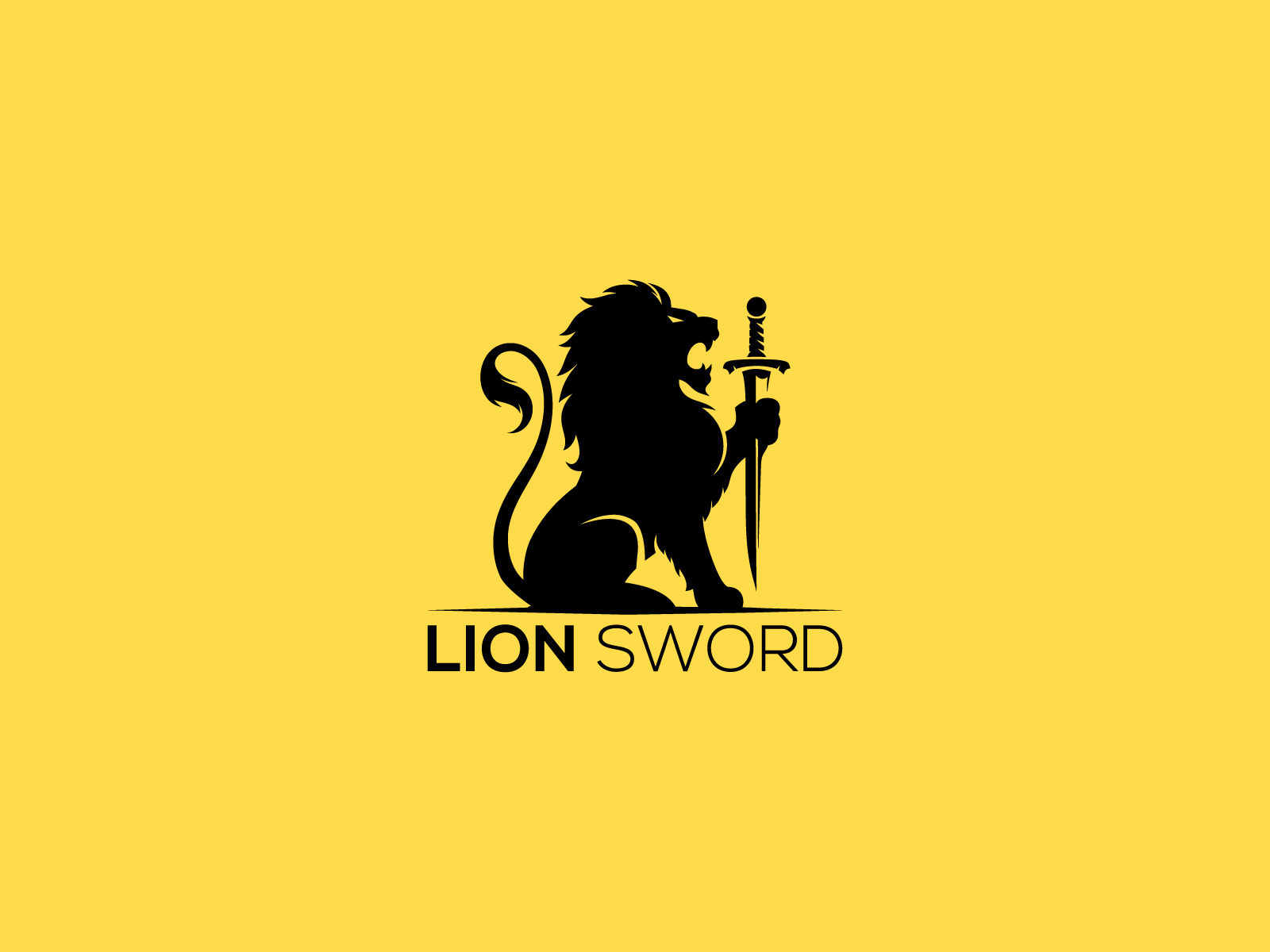 Lion Sword Logo animal animal logo animals animals logo brand branding lion lion logo lion sword lion sword logo lions lions logo logo logo design logo design lion logos luxury lion logo tiger logo top lion logo wild lion