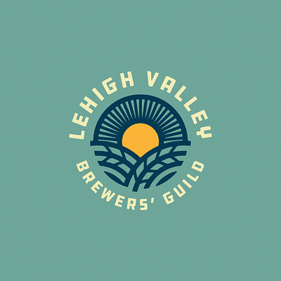 Lehigh Valley Brewers' Guild barley beer branding brewers graphic design guild lehigh valley logo sunrise wheat