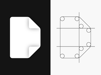 Docs icon! brand branding d docs document grids icon illustration letter lettermark logo logo design mark paper saas shadow symbol type