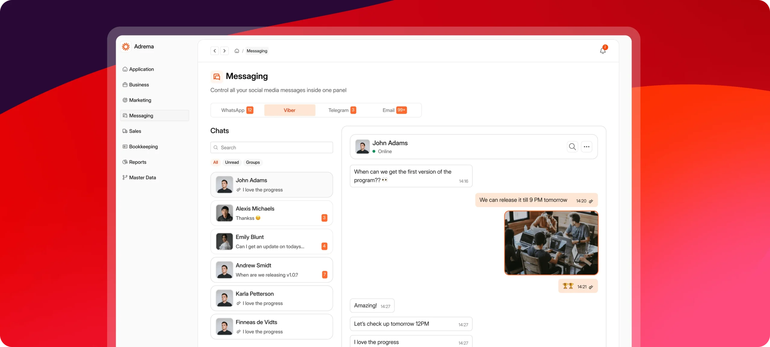Messaging chat feature - ERP System chat chat communication communication messaging messenger slack team communication team engagement