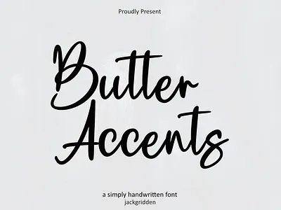 Butter Accents Font accents branding butter design font graphic design illustration logo script
