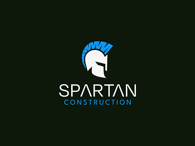 Spartan Construction branding building construction graphic design greek helmet logo mohawk punk spartan