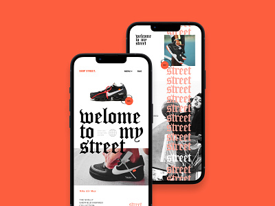 Welcome To My Street Concept clothing design ecommerce grid grid layout interface mockup streetwear ui ux web design