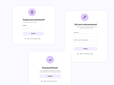 New password reset password forms. components design forms interface ui design ui inferface ui ux user interface