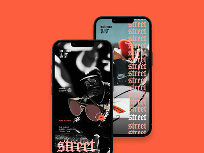 Welcome To My Street Concept 2 clothing design ecommerce grid grid layout interface mockup streetwear ui ux web design