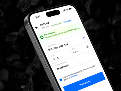 Add Card with Offer Applied branding cards design fintech illustration inspiration payment portfolio design productdesign ui uiuxdesign ux