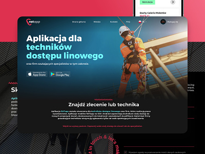 ratapp - application for rope access technicians app desig design desktop rat red ui ux web