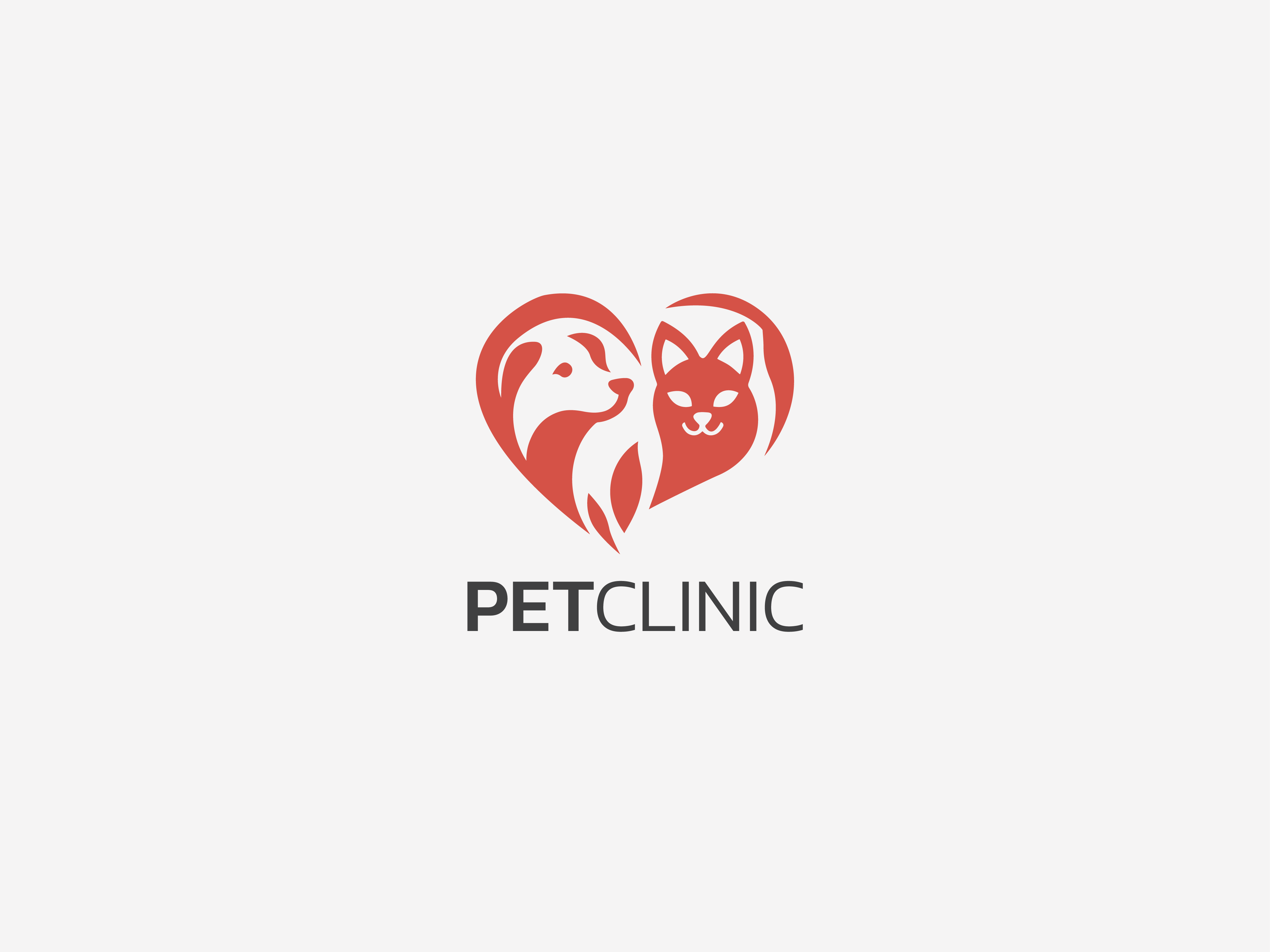 Pet Clinic Logo Design pet vet logo