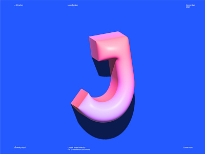 j logo design / 3d lettermark 3d logo brand identity branding fun identity lettermark logo logos minimal modern monogram