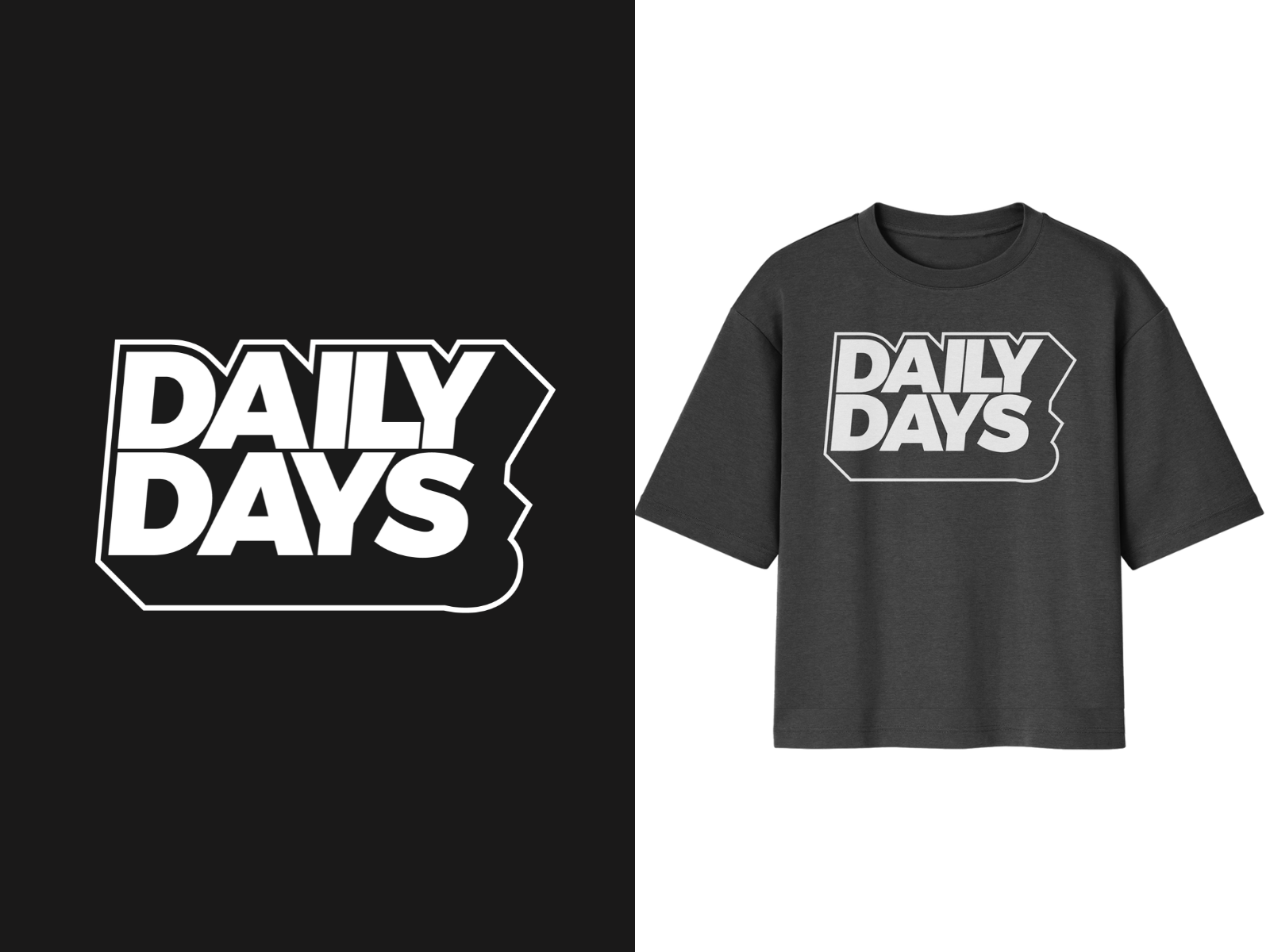 Example of Custom Typography Minimalist T Shirt