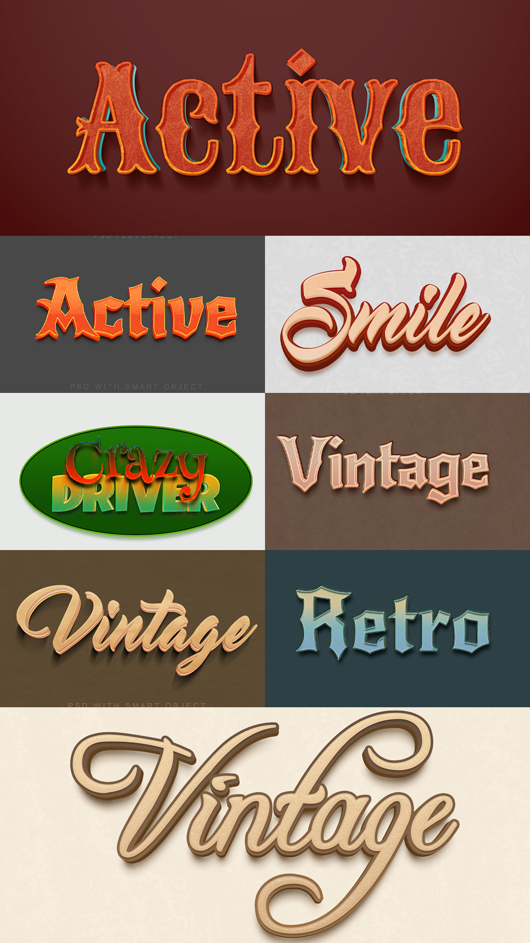 3D Text Effect Style Font Mockup title