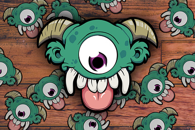 Cute Monster Stickers digital graphic design illustration