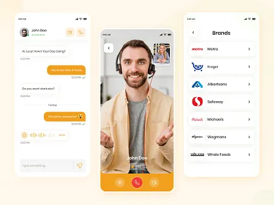 Chat Mobile App - UI chat chat mobile app messenger app mobile app