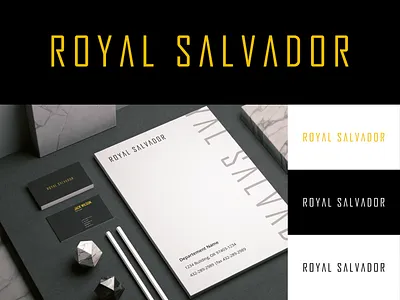 Royal Salvador Logotype branding business card design graphic design logo logotype typography vector