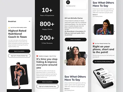 Healthy Habits Landing Page design health healthy landing page popular responsive review services sport train training ui ux vegan web web design website workout