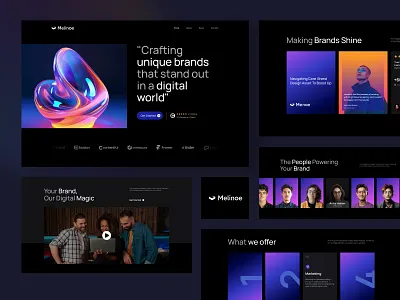 Melinoe - Agency website UI concept agency boomdevs creative design landing page studio template ui web design website