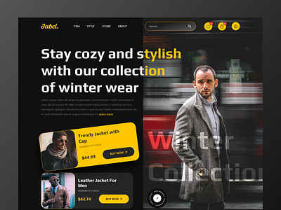 Men's Fashion Web Header app design ecommerce fashion fashion ecommerce fashion header jabel landing design landing page mens fashion ui ux web header
