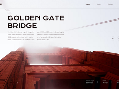 Golden Gate Bridge design ui ux web
