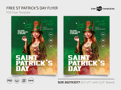 Free St Patrick’s Day 2023 Flyer Template + Instagram Post (PSD) event events flyer flyers free freebie instagram patrick photoshop print printed psd stpatrick stpatricksday template templates