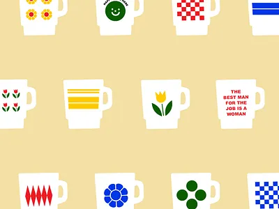 Mugs branding calgary canada design female artist illustration illustrator surface pattern design
