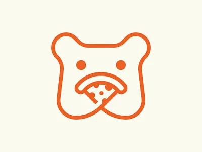 Bear Pizza Logo animal animals app bear deliver delivery face fast food forest head italian locator logo minimilist pizza premade logos restaurant wild zoo
