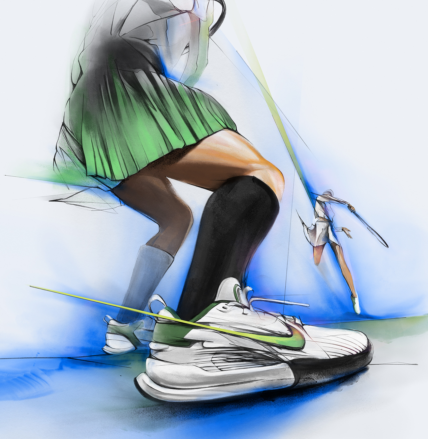 🎾 US Open - Naomi Osaka digitalart drawing illustration nike tennis usopen