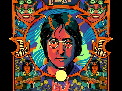 John Lennon branding design fireart fireart fireart studio graphic design illustration logo ui vector