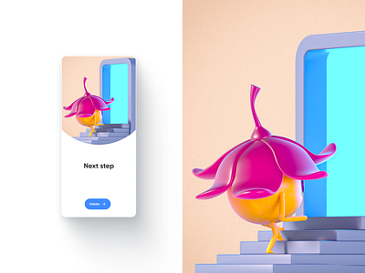 Next step - Cute app design app app mascot character cute cute app cute image mascot ui design ui mascot