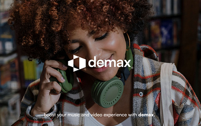Demax audio boost brand identity branding graphic design logo logo design logo identity music video visual identity volume