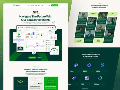 Zaioxid - SaaS Website Design branding creative web design figma design landing page minimal design no code responsive design saas saas platform saas website saas website template tech solutions template design ui kit uiux design uiux designer webflow experts webflow saas template website concept website design