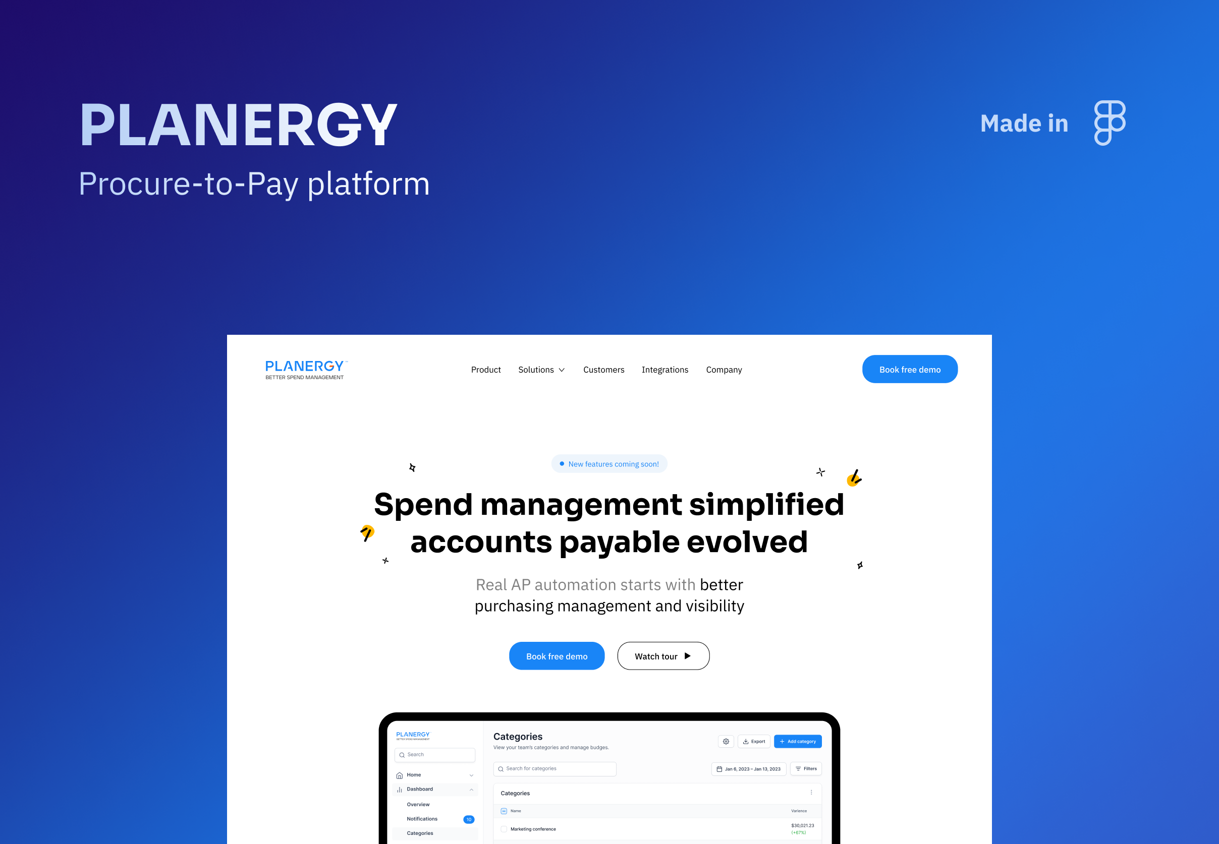 Planergy Home Page web design