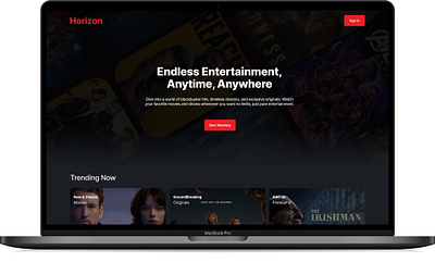 Horizon Movie Streaming web app app movie web app ui ux web app