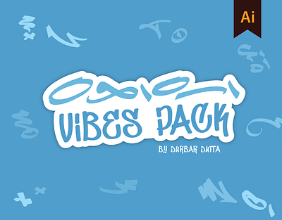 " Vibes Pack " Sticker Collection design graffiti graphic design illustration sticker vector vector ilustration