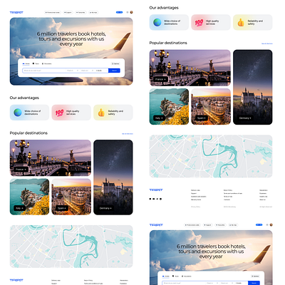 Landing page for travel agency graphic design landing page travel ui