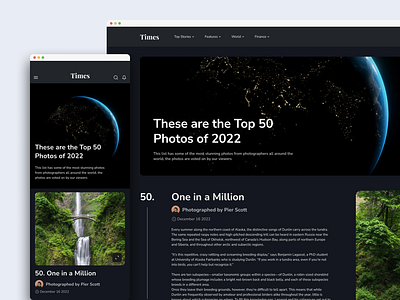 Blog Post - Trending Photos 2022 069 app blog branding daily ui challenge dailyui dark mode design design system desktop graphic design illustration logo news ui ui kit uiux ux vector