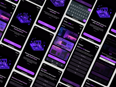 Mobile App for Smart Home animation app design mobile app ui ux